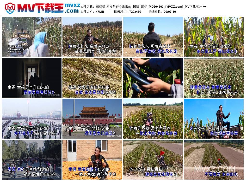 苑瑞明-幸福是奋斗出来的_国语_流行_MD204693